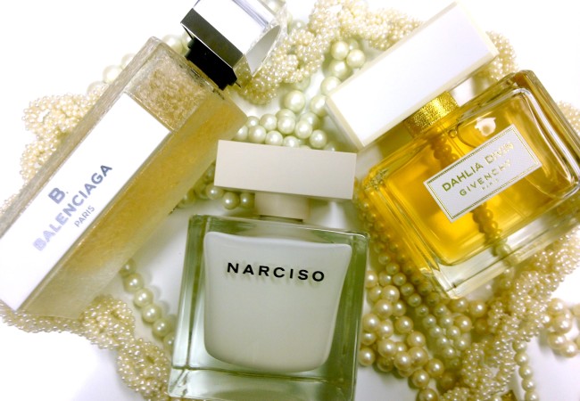 Winter whites, floral perfumes with warmth