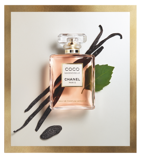 The new Coco Mademoiselle Intense perfume features citrus, patchouli and an amber accord of Tonka bean and vanilla.